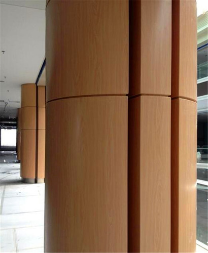 仿木纹包柱铝单板(图1)